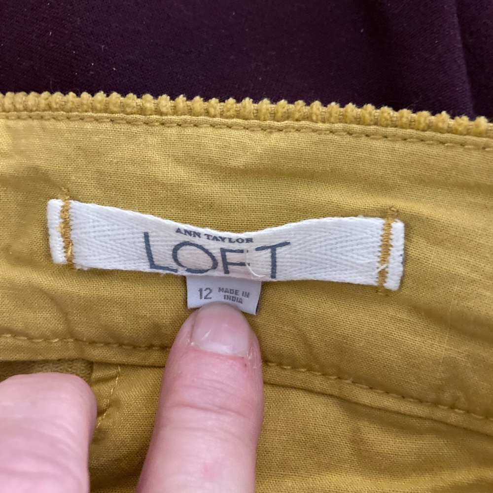 Gold corduroy skirt from loft